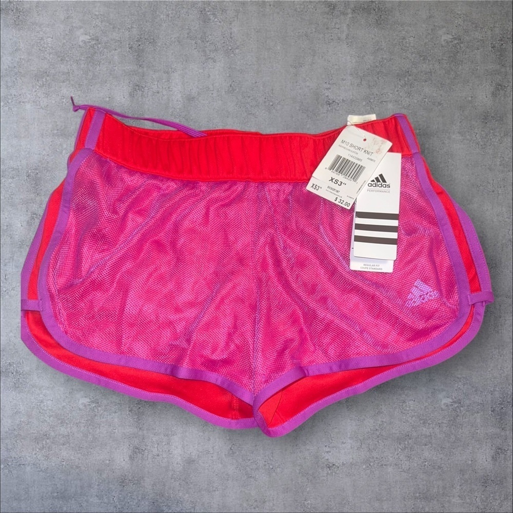 NWT Adidas Women's Pink and Purple Shorts‎